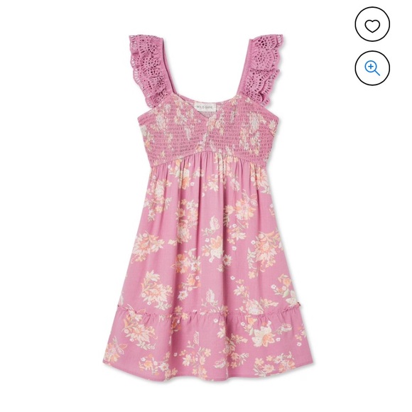 Wild Skye short pink dress flutter sleeves - Picture 1 of 2